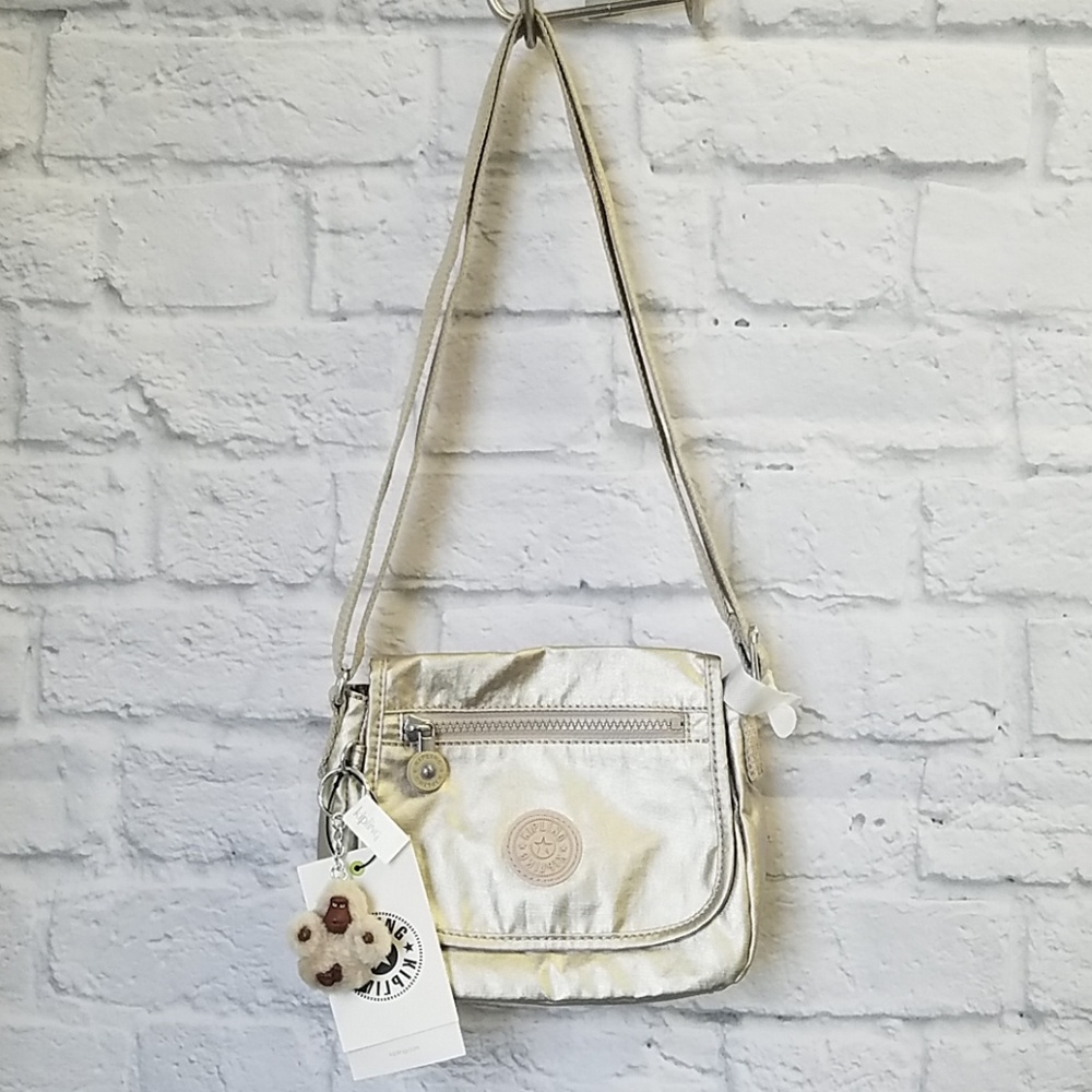 NWT Kipling Sabian Crossbody Gold Mini Bag A2A